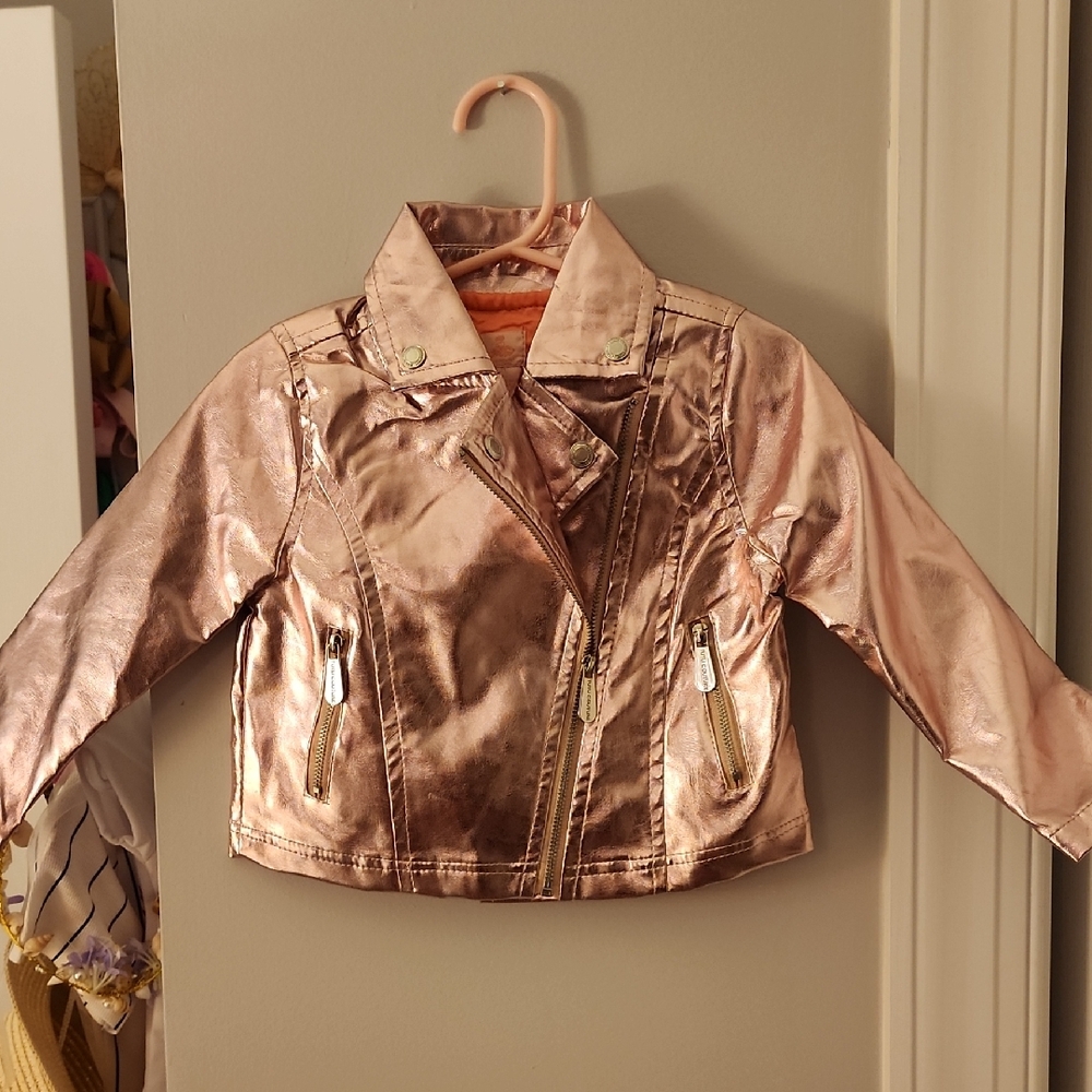 2T Pink Metallic Pink Kids Jacket Tutu Couture
